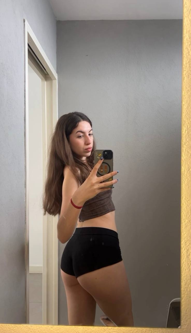 Amber in her underwear in Skopje