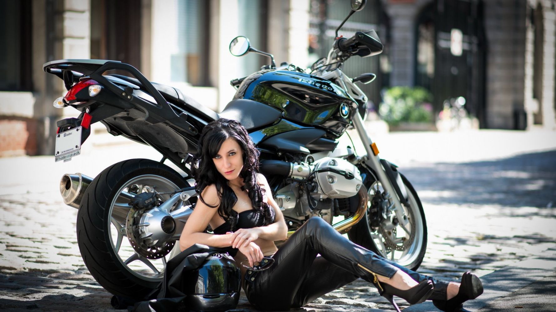 European women on bikes in Skopje